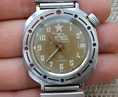 Watch USSR Commander Military Soviet Komandirskie Vostok Wostok Rare Vintage • $29