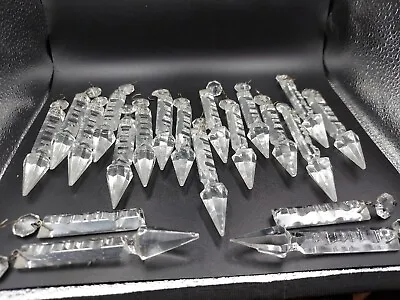 $60 • Buy Vintage Cut Glass Crystal Chandelier Prisms Lot Of 20