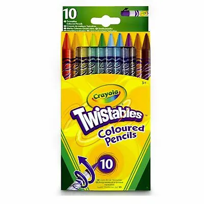 10 Pack Crayola Twistable Coloured Pencils Art School Home Stationery Fun UK • £4.25