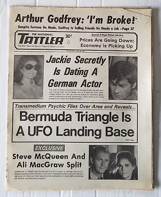 National Tattler Jan 26 1975 Gossip Tabloid Bermuda Triangle UFOs Steve McQueen • $7.26