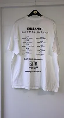 £5 • Buy England Football T-shirt XXL - Road To South Africa White 2008-2009 Vintage Rare