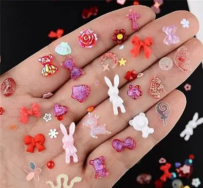 Rhinestones Nail Decorations Kawaii Bow Design Nail Art Charms Jewellery Shapes • £4.29