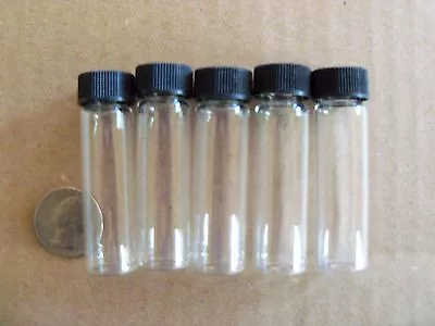 (5) Mini 2-3/8  Glass Vial Bottles For Your Gold Pan Gold! • $6.88