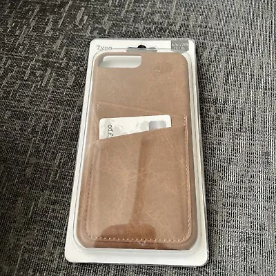 Iphone 6/7/8 Plus Faux Leather Tan With Card Holder Case  • £4.49