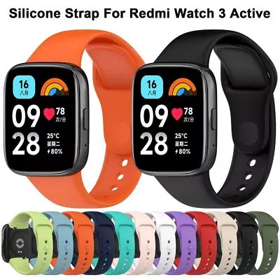 Replacement Silicone Strap Smart Bracelet New Wristband  Redmi Watch 3 Active • $7.01