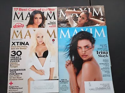 Lot Of 4 MAXIM Magazines 2013 /2014  • $12
