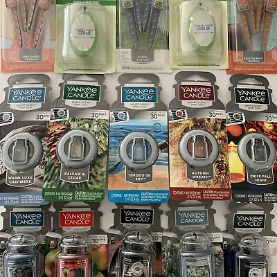 Yankee Candle Car Jar Ultimate Air Freshener Vent Clip Sticks Odor Neutralizing • $9.99