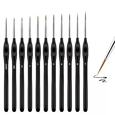 11PCS Miniature Paint Brushes Fine Tip Set For Art Nail Model Craft Oil Painting • $8.85