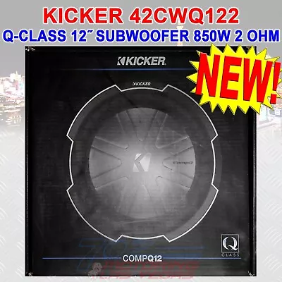 Kicker Q-class 42cwq122 12  Dual 2 Ohm Voice Coils Dvc Subwoofer Sub 850w New! • $278.89