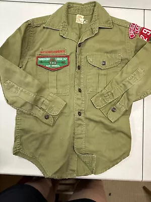 BSA Vintage Scout Longsleeve Uniform Shirt Childrens Size • $9