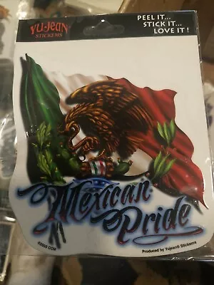 MEXICAN PRIDE EAGLE & SNAKE OVER MEXICAN FLAG STICKER/DECAL By YUJEAN FREE SHIP • $3.75