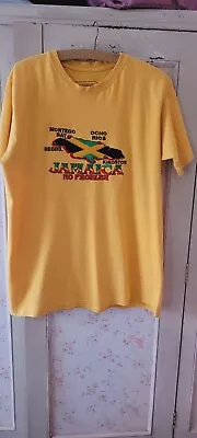 Yellow Jamaican Crew Neck Short Sleeved T Shirt - Men's Large Vintage • £4.99