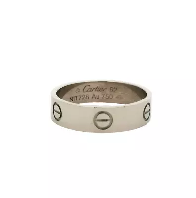 Vintage Cartier Love Ring In 18K White Gold • $2585.53