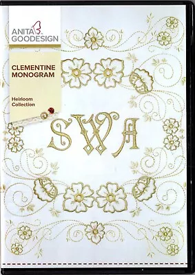 CLEMENTINE MONOGRAM Machine Embroidery Design CD 255AGHD Anita Goodesign NEW • $11.88