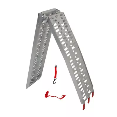 ATV Truck Motorcycle Ramp Bike Aluminum Folding Loading Ramp Kit For Lawnmower • $70.88