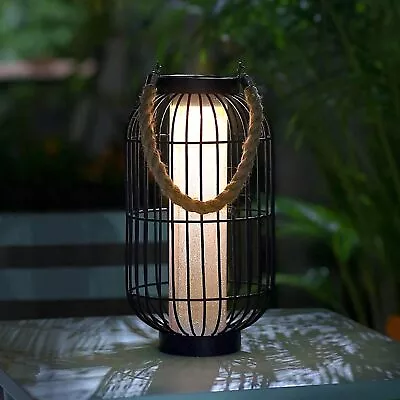 Pearlstar Large Solar Powered Lantern Outdoor-Heavy Duty Metal Hanging Lights... • $49.99