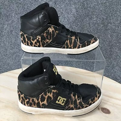 DG Shoes Youth 1 Cure High Top Skateboarding Sneaker Black Fabric Leaopard Print • $12.50