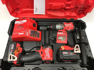 Milwaukee M18 FUEL 18V Drill And Lmpact Driver Combo Kit - Red (3697-22) 1217335 • $240.50