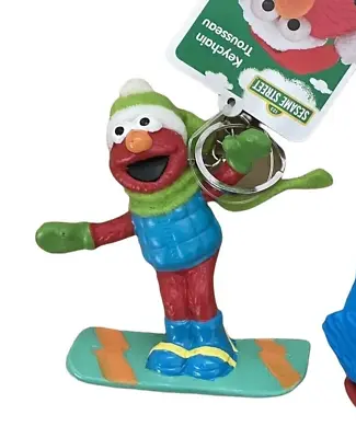 Kurt Adler Sesame Street Key Chain Ornament Elmo Snowboarding • $7.49