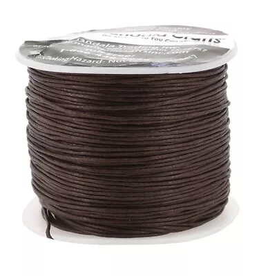 £3.79 • Buy 0.5 Mm Dark Brown Wax Cotton Macrame Cord String Jewellery Bracelet Necklace