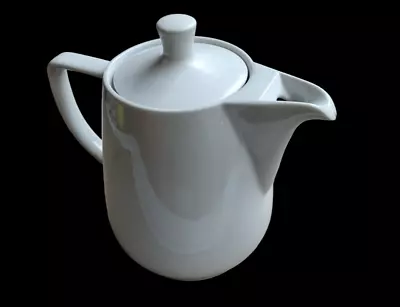 Vintage Melitta Germany White Porcelain Teapot Coffee Pot MCM No Drip Pour Spout • $43.58