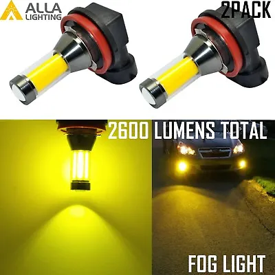 AllaLighting LED H11 Driving Fog Light Bulb Lamp 3000K Bright Yellow Replacement • $24.98