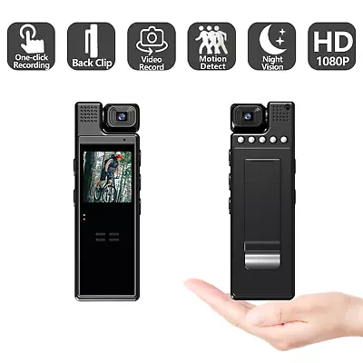 1080P  Body Camera Video Audio Recorder HD Night Vision Mini  Clip TFT Display • $10.98