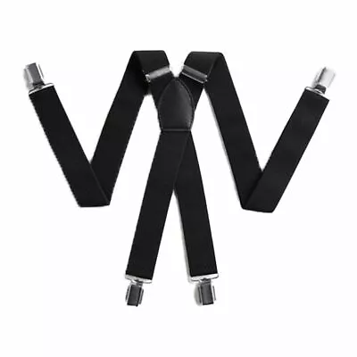 $9.99 • Buy 35mm Adjustable Braces Suspenders One Size Black/Navy/Wine/Grey
