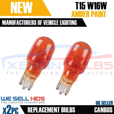 2x Canbus 3535 T15 Amber Halogen Bulb 12V 16W LIGHT 585 921 W16W 12V Indicator • £2.95