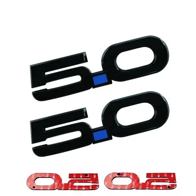 UPR Blue Gloss Black 5.0 2015-2023 Mustang GT Fender Emblem Badge Set Licensed • $24.99