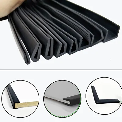 Black Rubber U Channel Edging Trim Seal Door Window Edge Protector Strip U-shape • $60.65