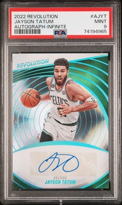 $900 • Buy 2022 Jayson Tatum Revolution Infinite Autograph 23/25 PSA 9 POP1!! Celtics 🍀🔥