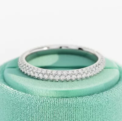 14 Carat White Gold Micro Pave 1 Carat Lab Grown Diamond Ring • $799