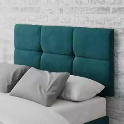 OSAKA  CUBED Plush Velvet  HEADBOARD  ALL COLOUR AVALIABLE - • £39.99