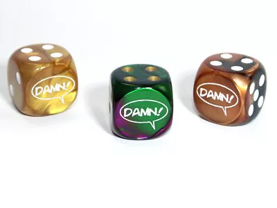 Chessex Custom Dice: Damn! D6 (Dice Colors Random) • $2.95