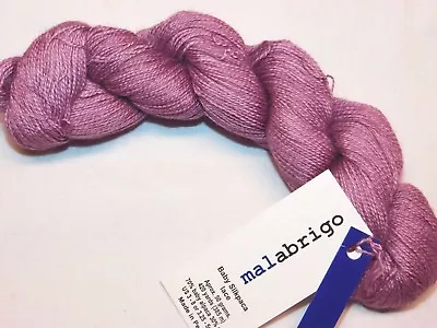 Dusky Pink DAMASK 420yd Skein Malabrigo BABY SILKPACA Alpaca & Silk LACE Wt YARN • $11.99