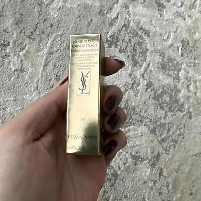 Yves Saint Laurent YSL Rouge Volupte Candy Glaze Showcasing Nude #15 NEW Authen • $29.95