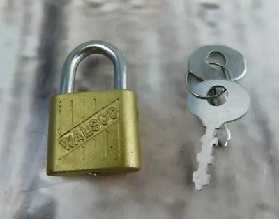 Vintage Walsco Mini Small Padlock Old Lock W/ Key Collectable • $12.53