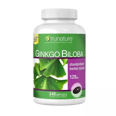 TruNature Ginkgo Biloba Herbal Extract Softgel - 340 Count Support Memory • $21.80