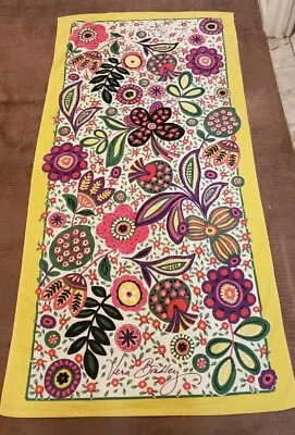 VERA BRADLEY - Yellow Floral & Paisley Beach Towel - 32  X 62  • $30