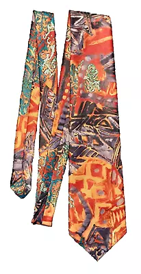 Vintage Fabio Milano Vibrant Multicolor Abstract Art Silk Men's Tie 3-3/4  • $21.75