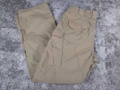 5.11 Tactical Pants Mens 34x32 Khaki Work Cargo Rip Stop Regular Fit • $29.49