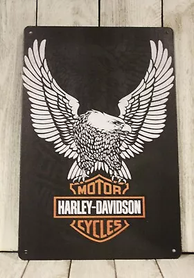 Harley Davidson Motorcycles Tin Metal Poster Sign Vintage Style Eagle Logo 97 • $11.97