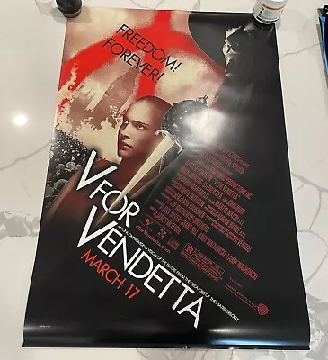 $26.99 • Buy V FOR VENDETTA Original DS NM 27x40 One Sheet (NATALIE PORTMAN)