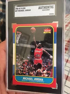 1986 Fleer Michael Jordan #57 RC SGC AUTH Rookie HOF GOAT Bulls BLAZER🔥🔥 • $2999.99