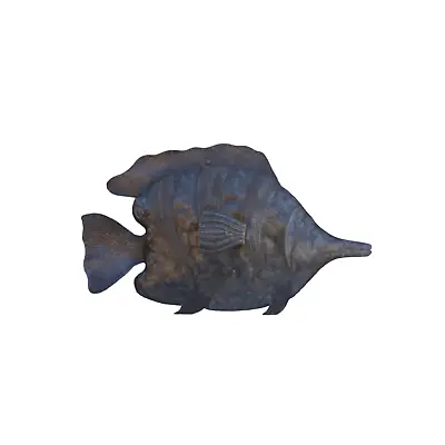 Handcrafted Haitian Metal Art Under The Sea Fish Wall Sculpture Upcyled Decor • $22