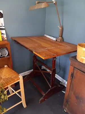 1959 Solid Maple ANCO Bilt DRAFTING TABLE 36  X 24  Lamp Included • $150