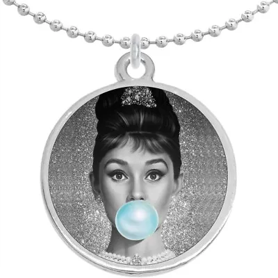 $10.88 • Buy Audrey Hepburn Bubble Round Pendant Necklace Beautiful Fashion Jewelry