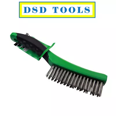 £4.95 • Buy VEWERK Soft Grip Stainless Steel Wire Brush 260mm - 7011