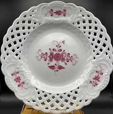 Meissen India Flower Reticulated Plate • $25